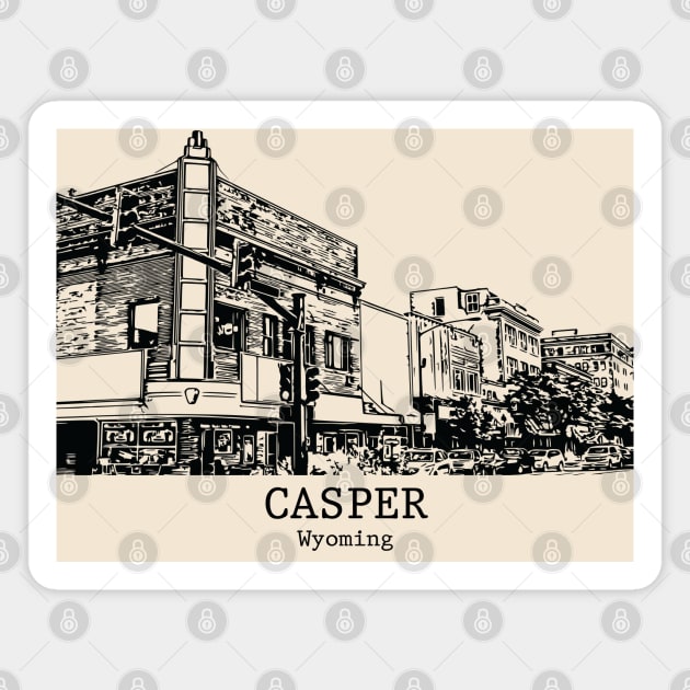 Casper - Wyoming Magnet by Lakeric